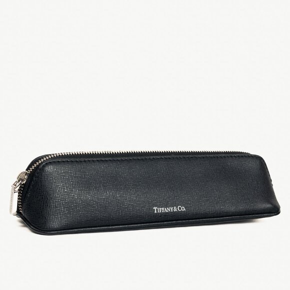 Tiffany & Co. Black Saffiano Leather Pencil Case - Picture 2 of 9